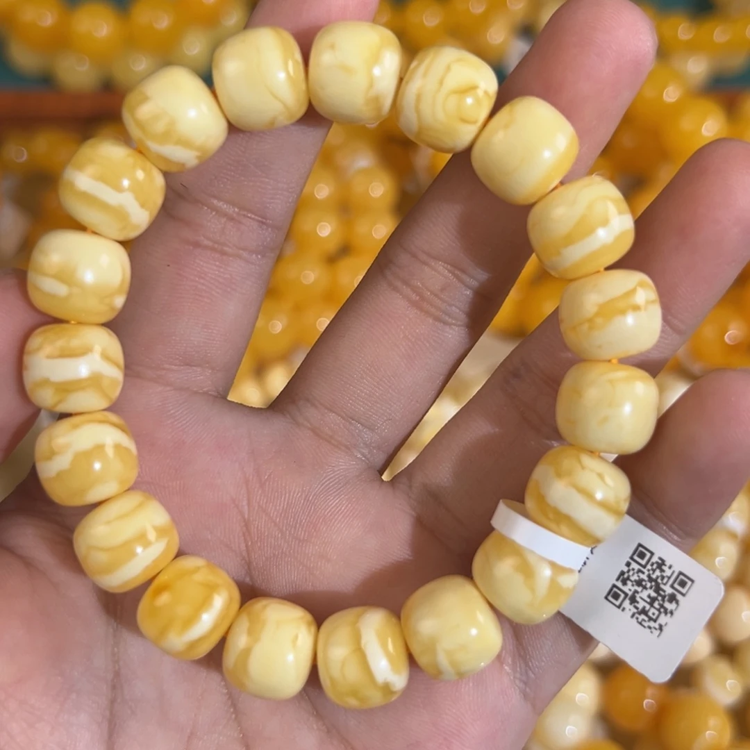 琥珀未镶嵌手链19g杨枝甘露12mm xy