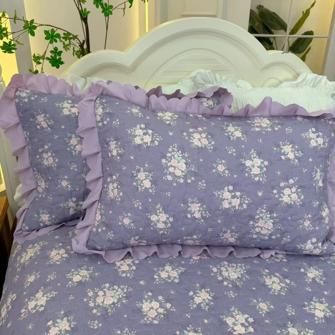 【同款枕套】A类云感皱皱纱柔软透气枕头套韩式碎花小清新-F