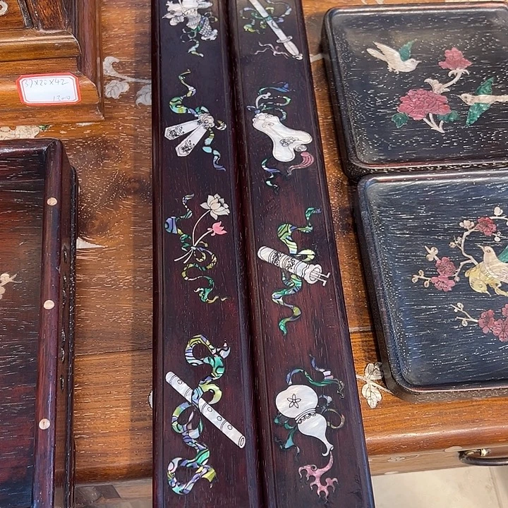 用***7木小叶紫檀镇尺一对