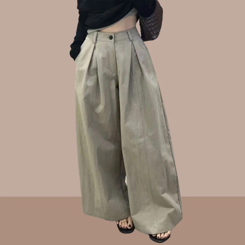 纸袋气球裤女裤2025新款潮流宽松慵懒立体显瘦休闲阔腿裤小个子