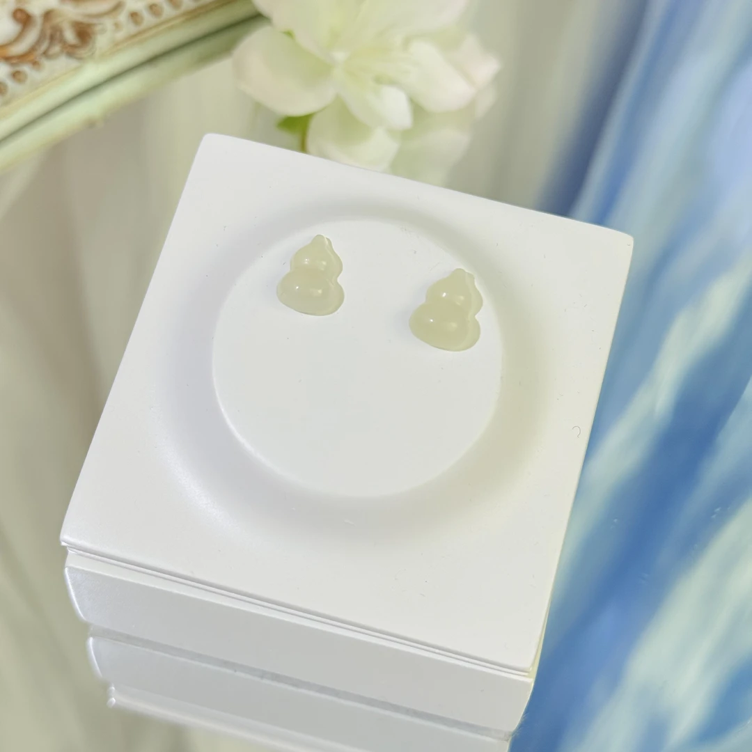 【葫芦耳钉】和田玉耳钉面小仙多样性发其一