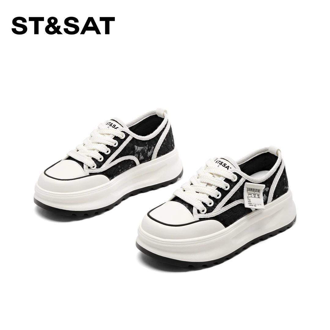 星期六女运动休闲鞋厚底鞋子女款爆款2025新款板鞋女出游百搭鞋子