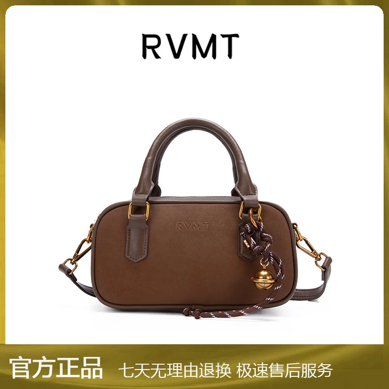 秋冬季新款时尚气质简约轻奢铃铛挂饰手提斜挎两用保龄球包a009