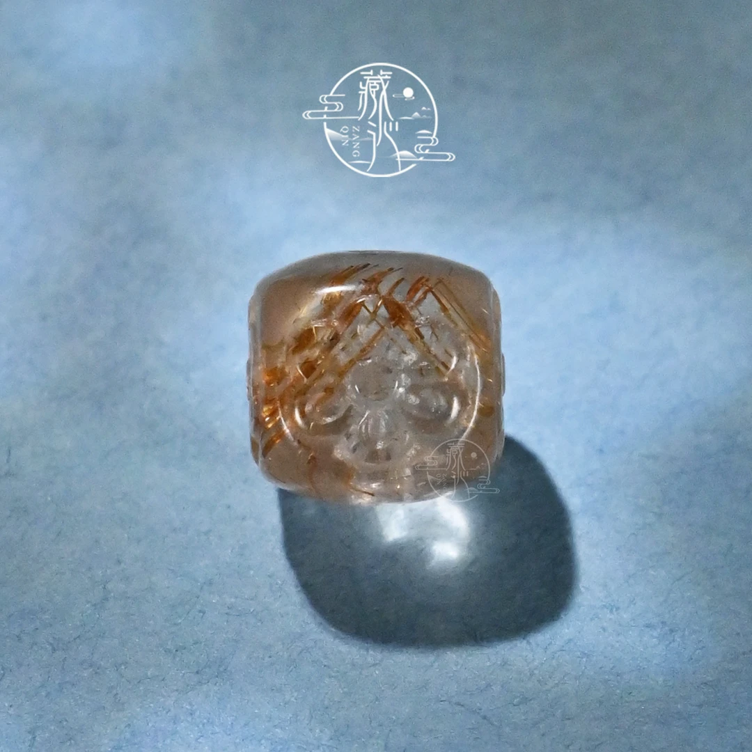 8MM铜发晶格桑花方珠文玩手串配饰单珠DIY散珠子手链搭配隔珠顶珠