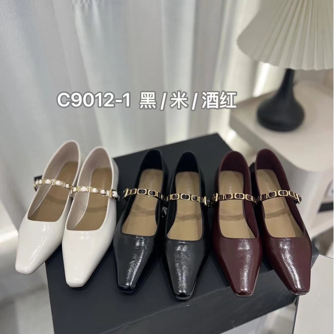 玛丽珍鞋女2025春季新款配裙子小方头复古低跟软底单鞋C9012-1