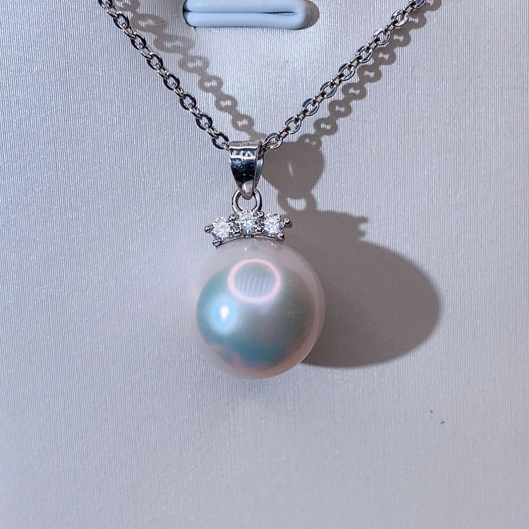 颈饰银S925镶嵌淡水珍珠