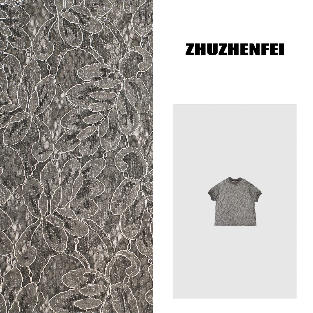 ZHUZHENFEI【腰果记忆】灰色圆领百搭宽松显瘦腰果T恤Z352003