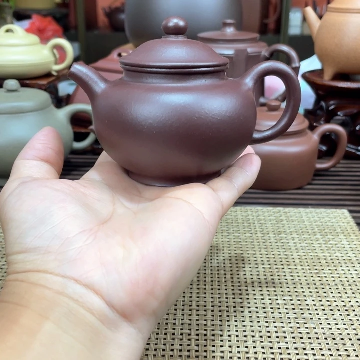 茶壶紫砂紫泥半手工制作