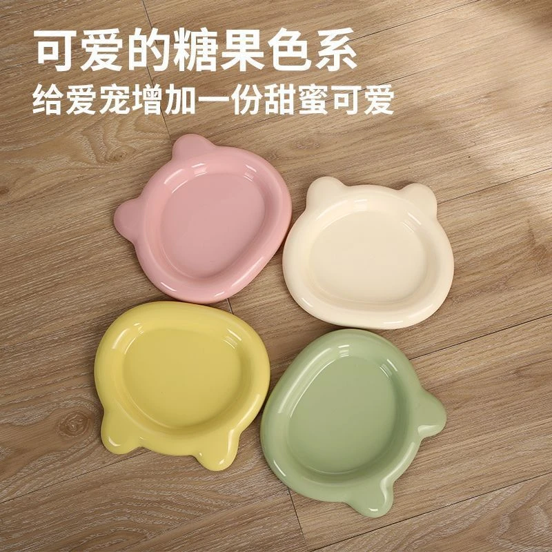 兔子食盆荷兰猪食盒防扒防打翻豚鼠喂食器兔粮碗兔兔用品宠物