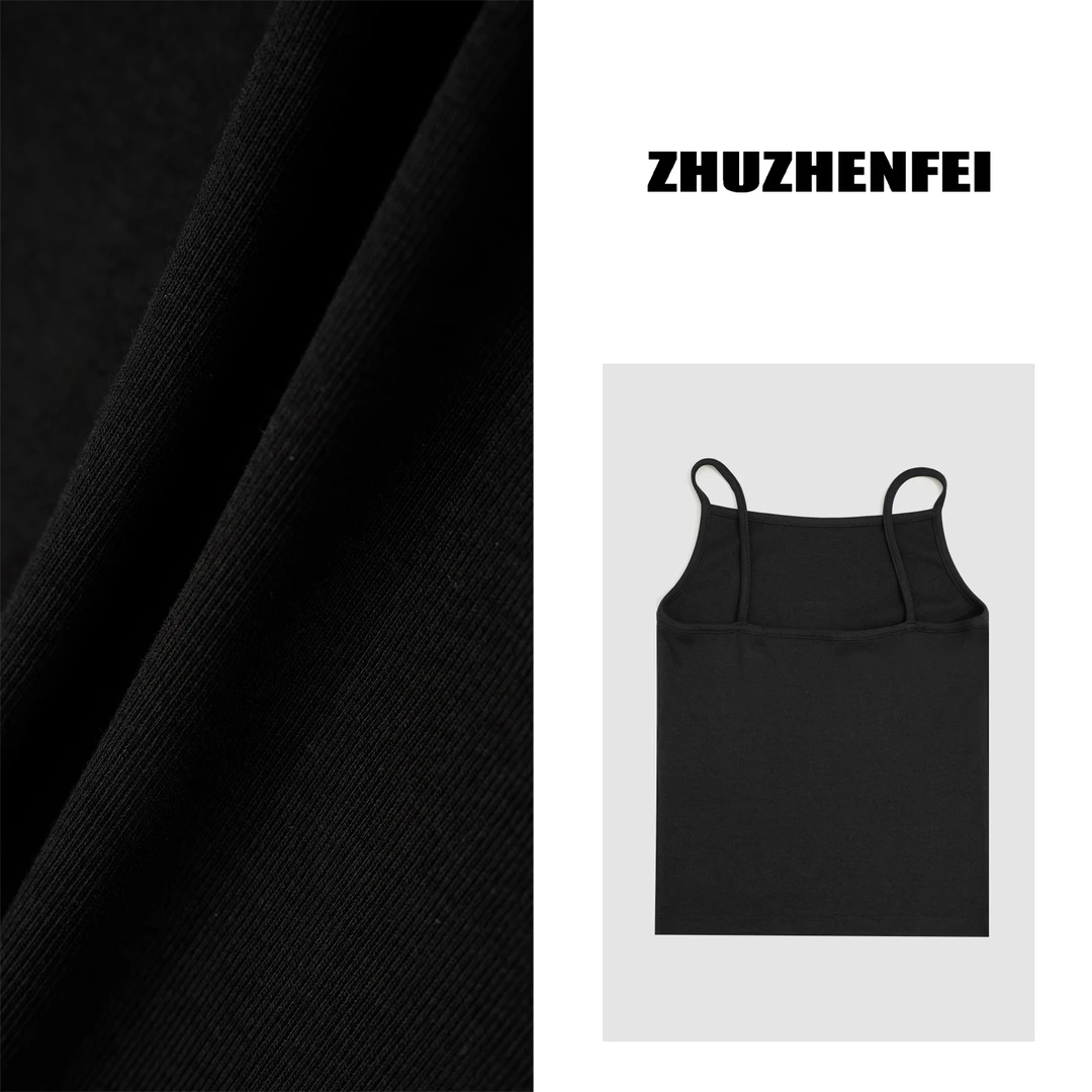 ZHUZHENFEI2024新款吊带女背心100棉无袖t恤休闲打底内搭Z341120