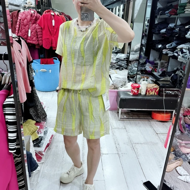 韩版莱赛尔短裤时尚套装1217美丽