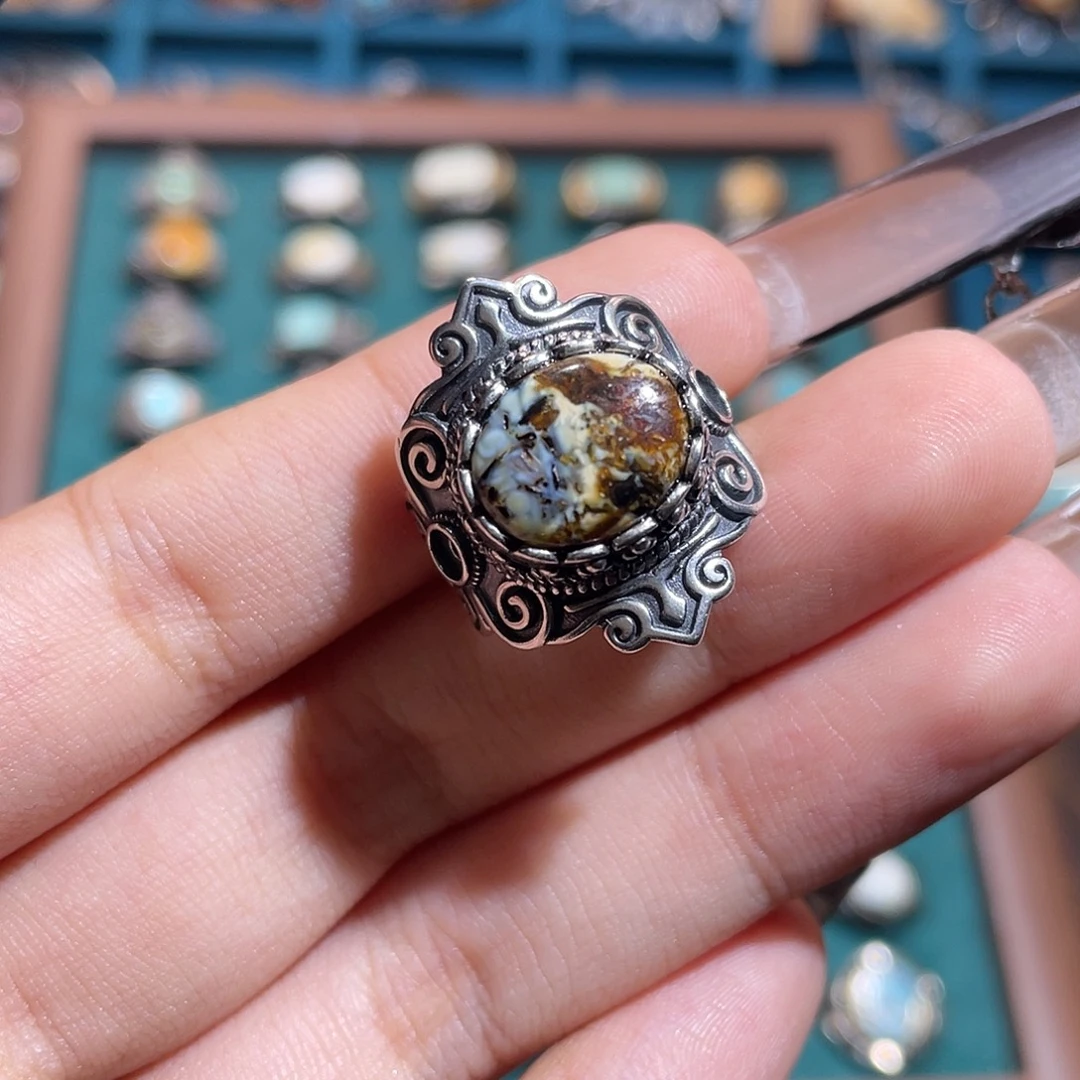 ▲***』琥珀银S925镶嵌戒指