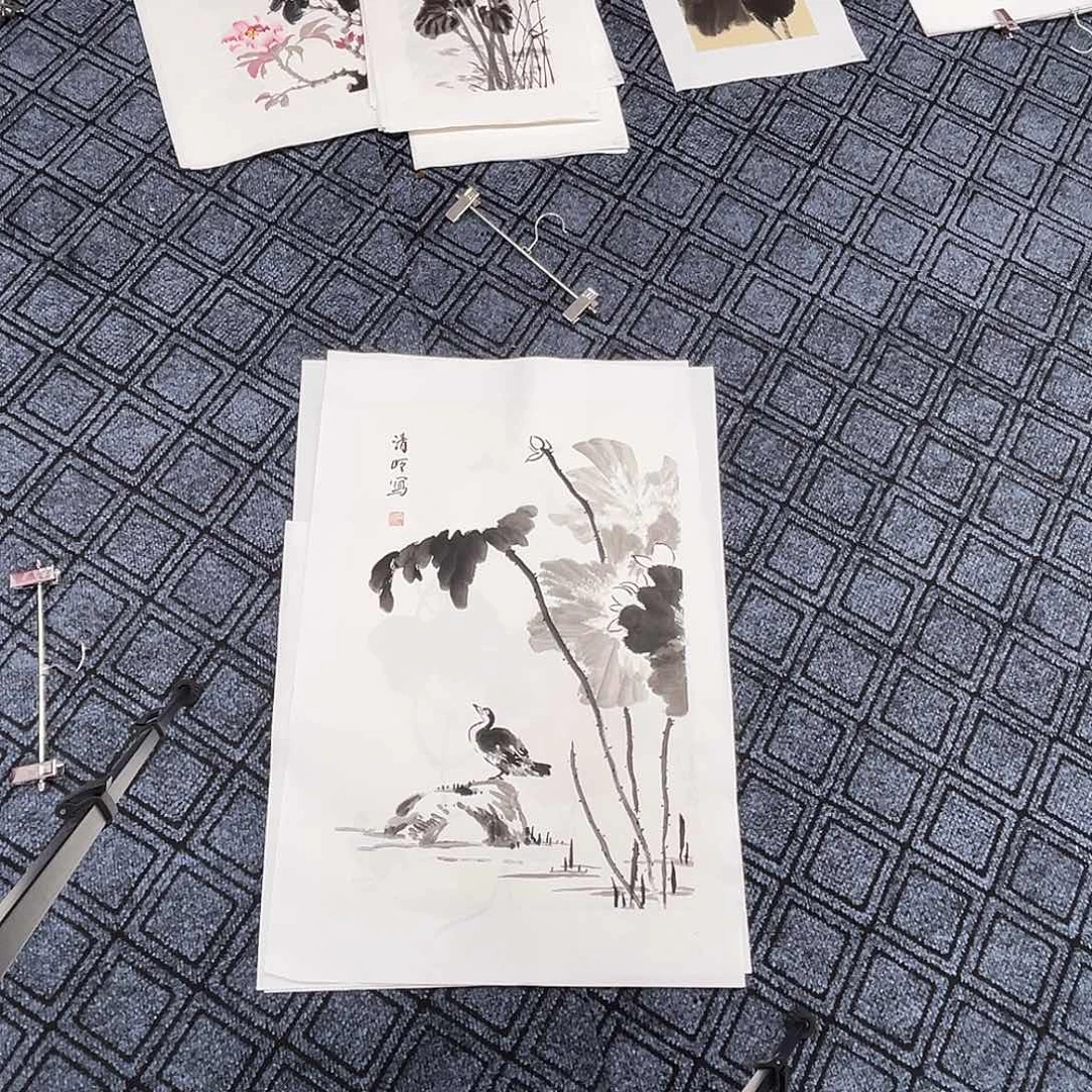 2***9国画任清岭老师四尺三开冯