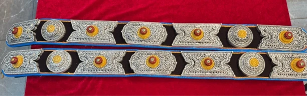 藏族精品白铜手工镀银挂件