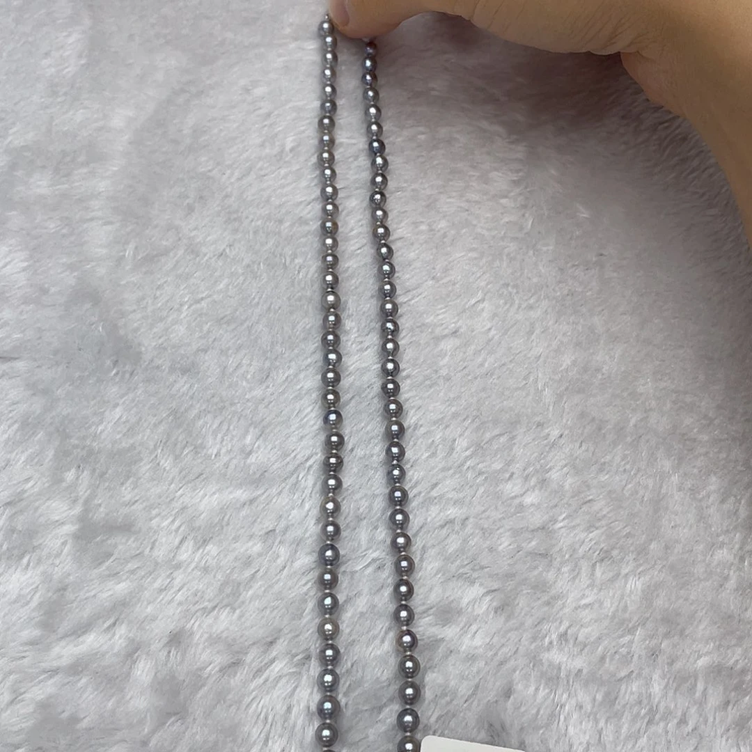 海水珍珠银S925镶嵌颈饰AK真多麻5-5.5mm