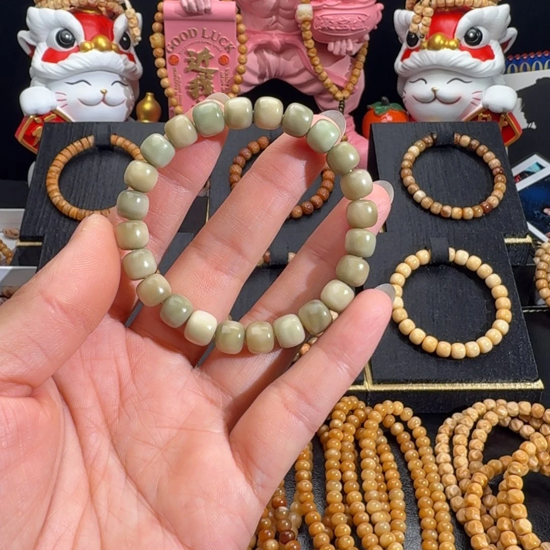 诗***莫龙脊菩提手串青花手串