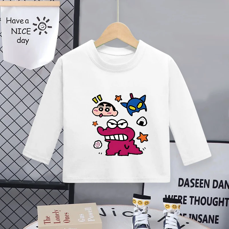 儿童t恤春秋季纯棉新款宝宝衣服男童长袖女童圆领上衣打底衫童装