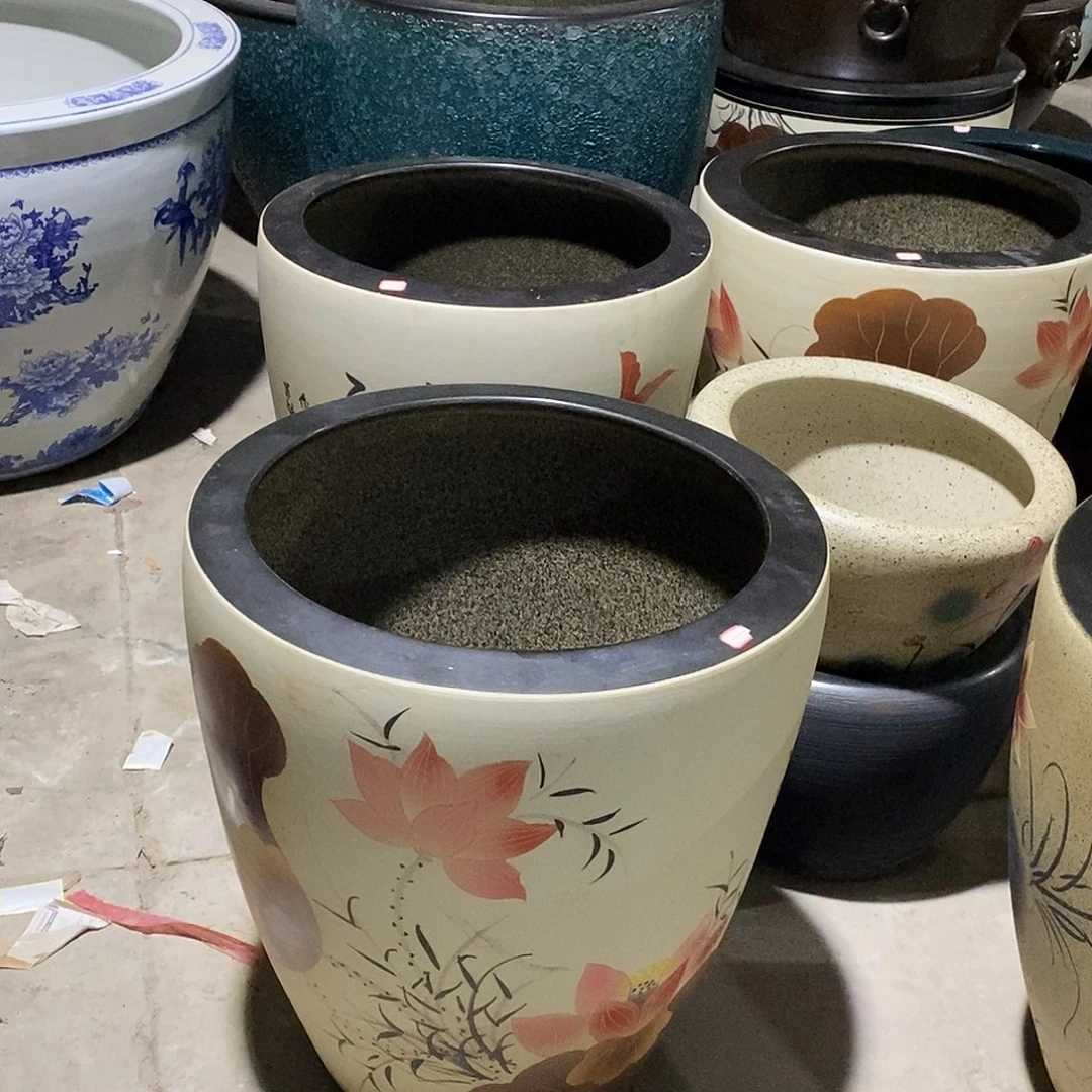 舞***风景德镇陶瓷鱼缸艺术