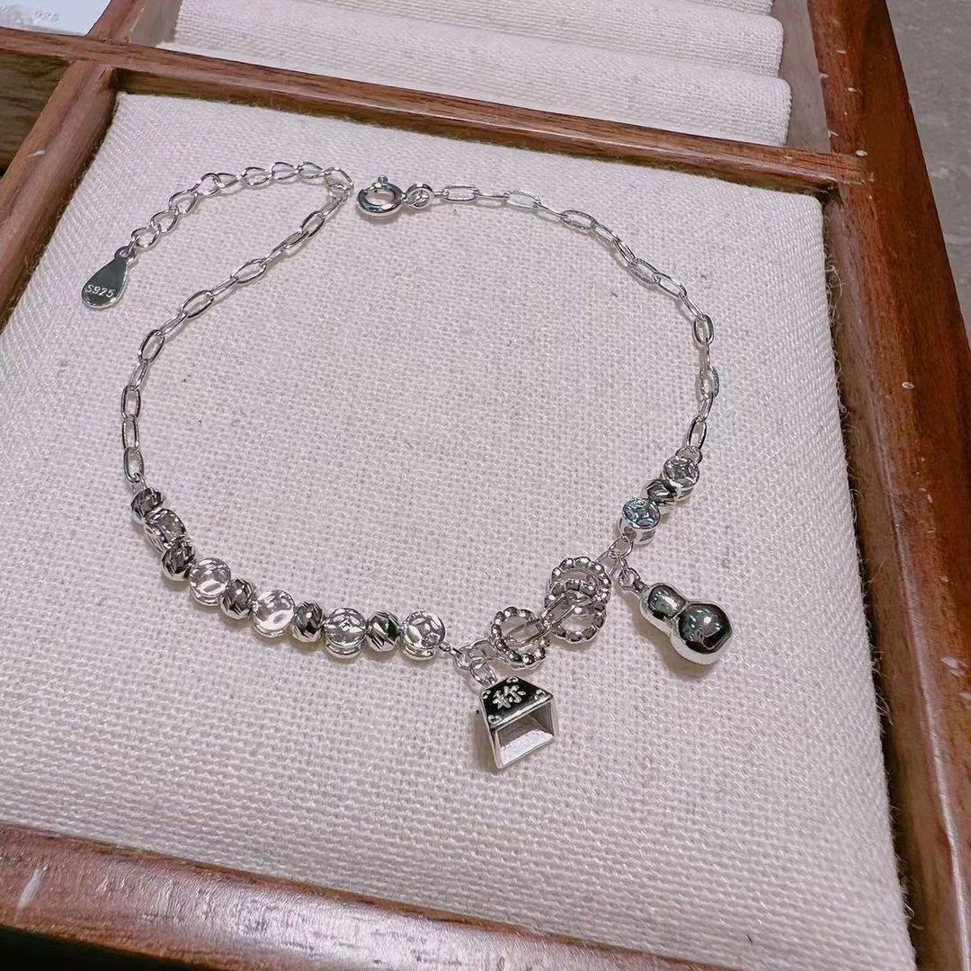 925银手链 旺莱 921 葫芦钱币秤砣圈圈手链D856576039 凤选