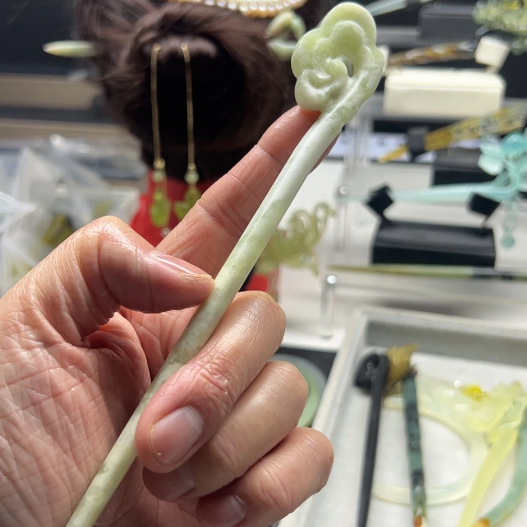 岫玉福利发簪未镶嵌