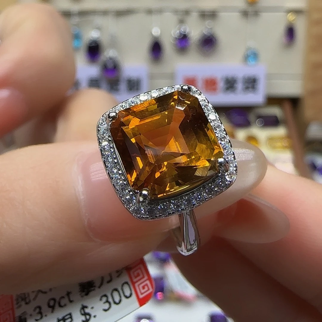 乌***蛋珠宝半成品银S925镶嵌水晶G 3.9克拉