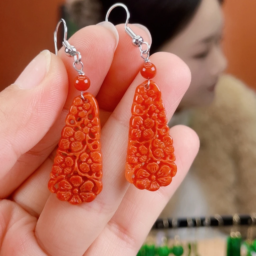 翡翠未镶嵌耳饰饰品