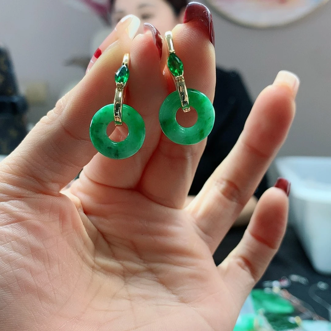 【闪购商品】翡翠耳饰未镶嵌，