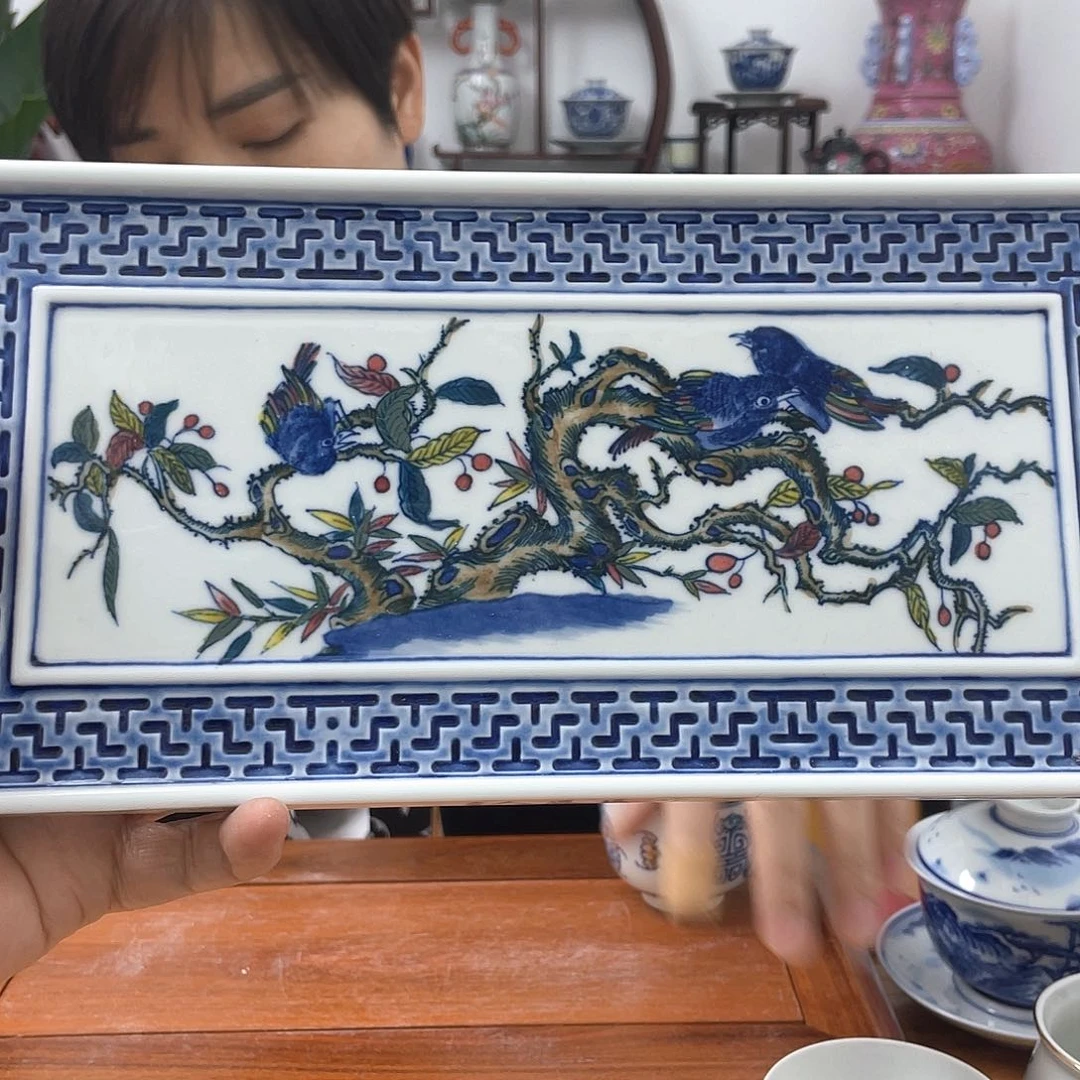 景德镇陶瓷五彩茶盘