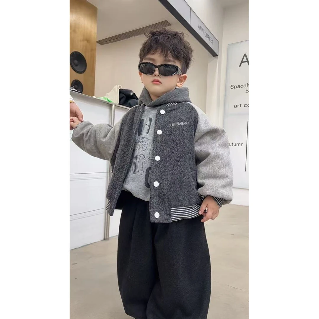 【棉逗熊品牌】男童韩版冬季休闲男童百搭酷帅外套-17516