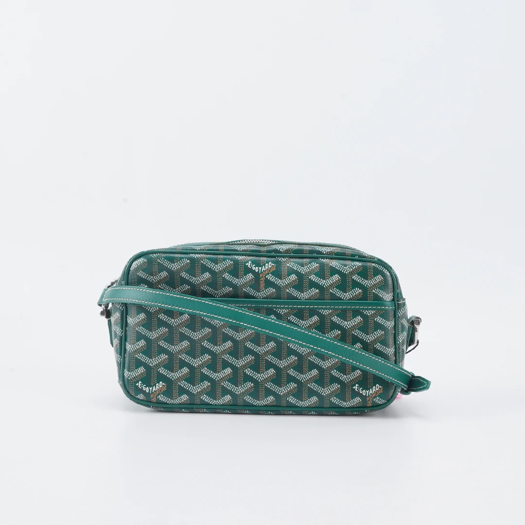 95新 Gaoy/戈雅 戈雅 墨绿 皮革 相机包 /BGL200090001