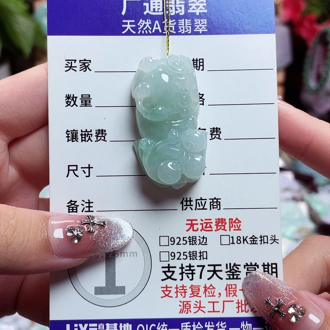 翡翠未镶嵌颈饰貔貅21