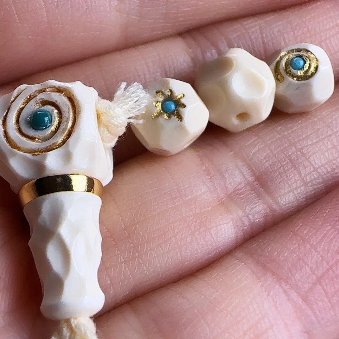 马***钱手串/手链/手镯猛犸象牙一套