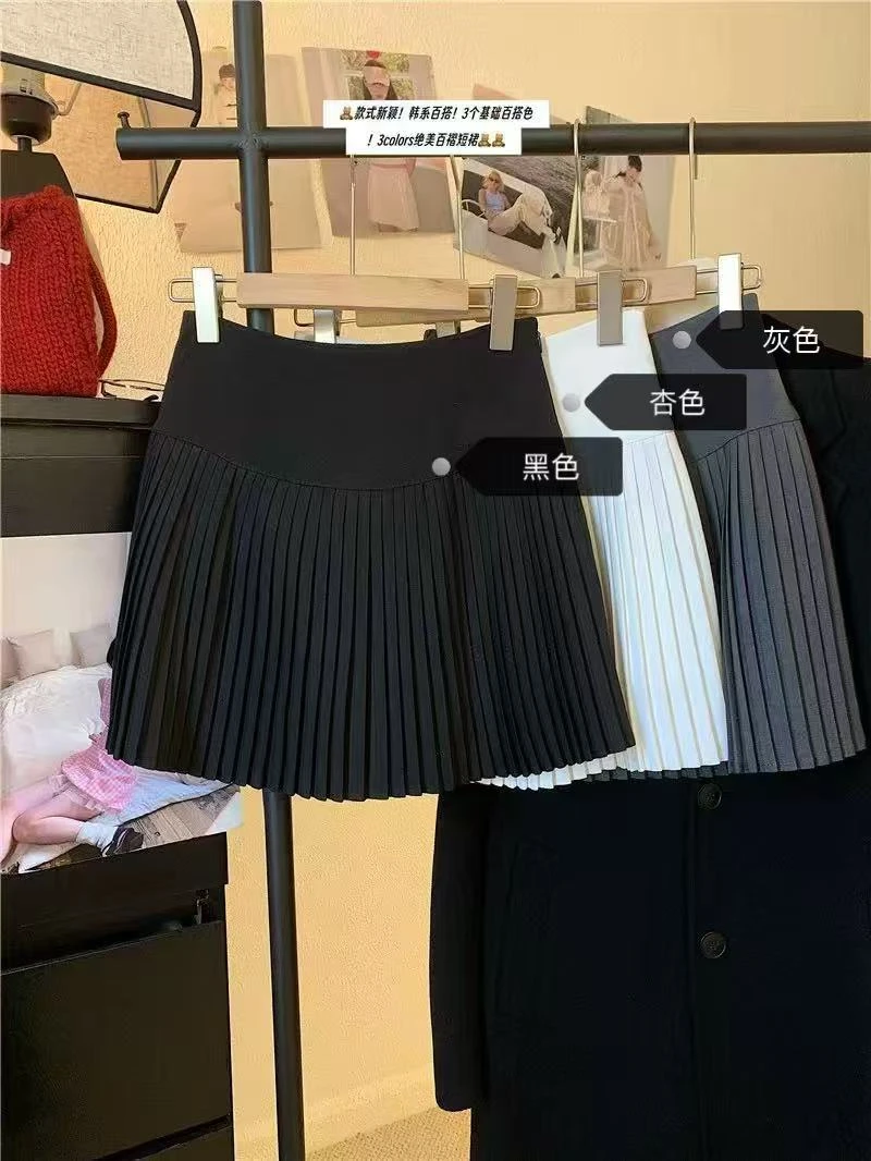 【鱼白专属】【运补6-10】2025春季新款时尚休闲显瘦褶皱百褶裙短裙