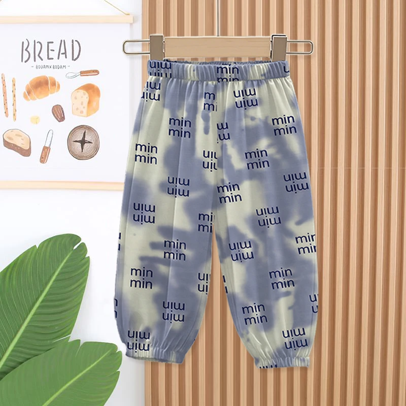 儿童防蚊裤夏季薄款冰丝束脚裤休闲长裤男女童夏款灯笼裤儿童服装
