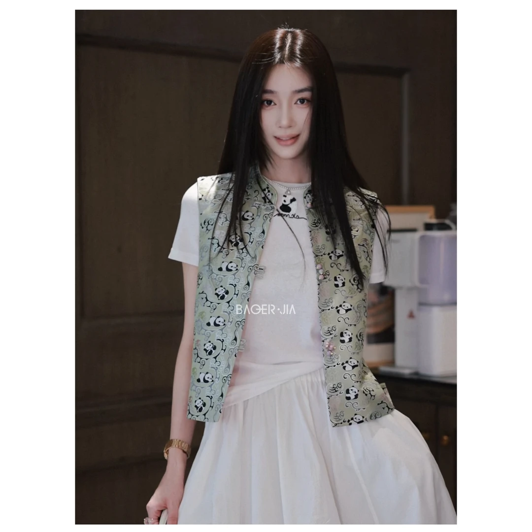 20-【东汉熊猫】宝儿家含幂BJ73925103春款张和才非遗蜀锦熊猫马甲