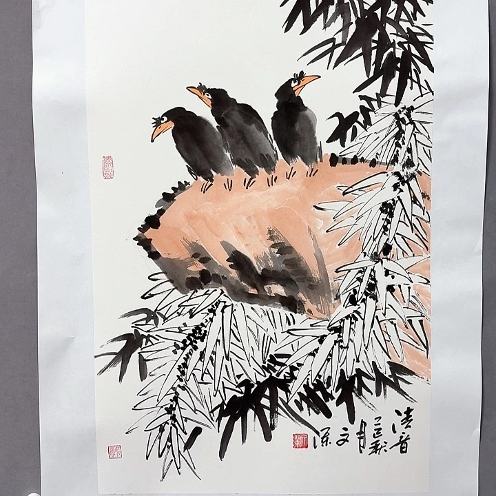 国画亲笔手绘放心去藏