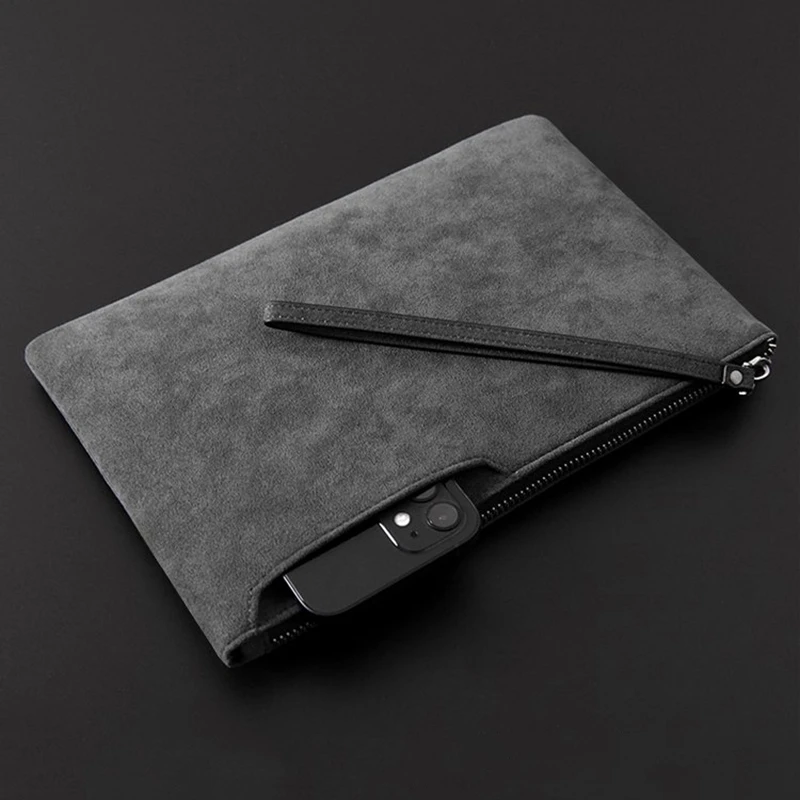 男女手拿包商务皮革手抓休闲新款手包简约时尚手机包信封钱包小包