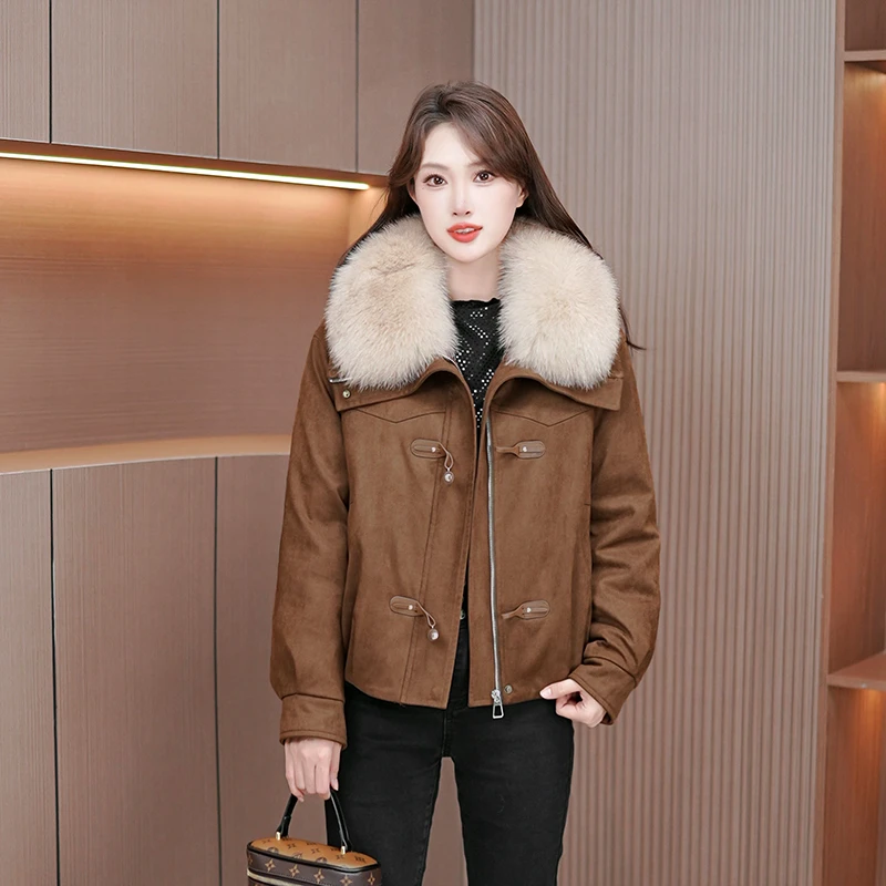 【鹅绒服狐狸毛领】新款羽绒服保暖时尚冬季加厚洋气显瘦减龄羽绒