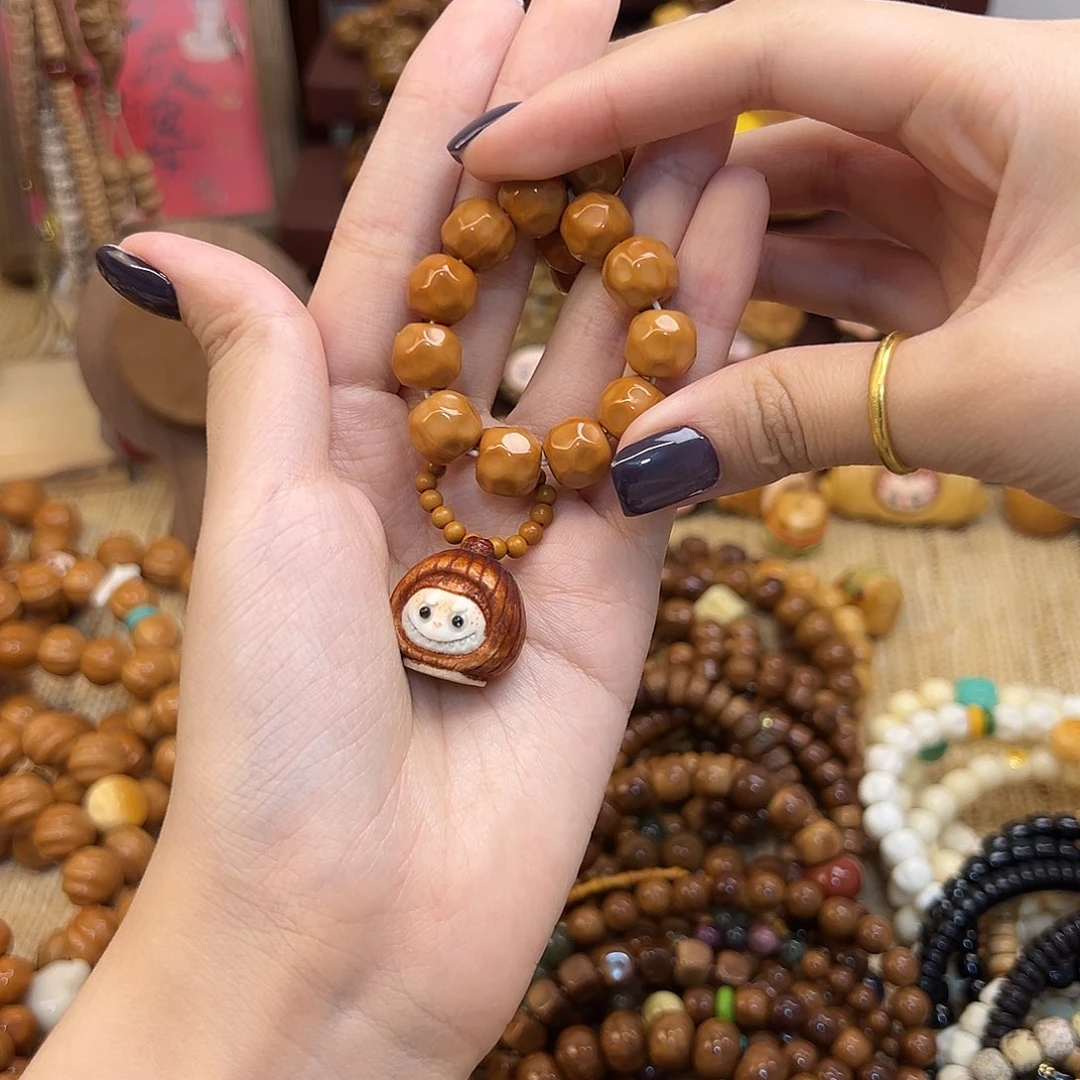 猴头核桃吊坠金*猴头卡10奶酪手捻