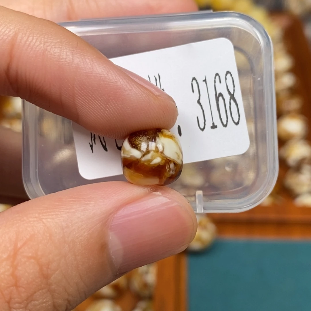 沁色蜜蜡未镶嵌3168