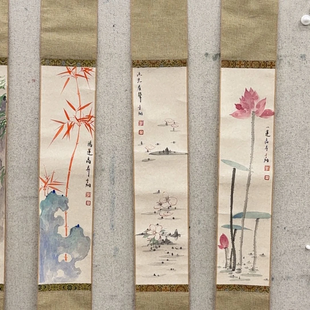 国画李炯 流光有声 中间 一幅