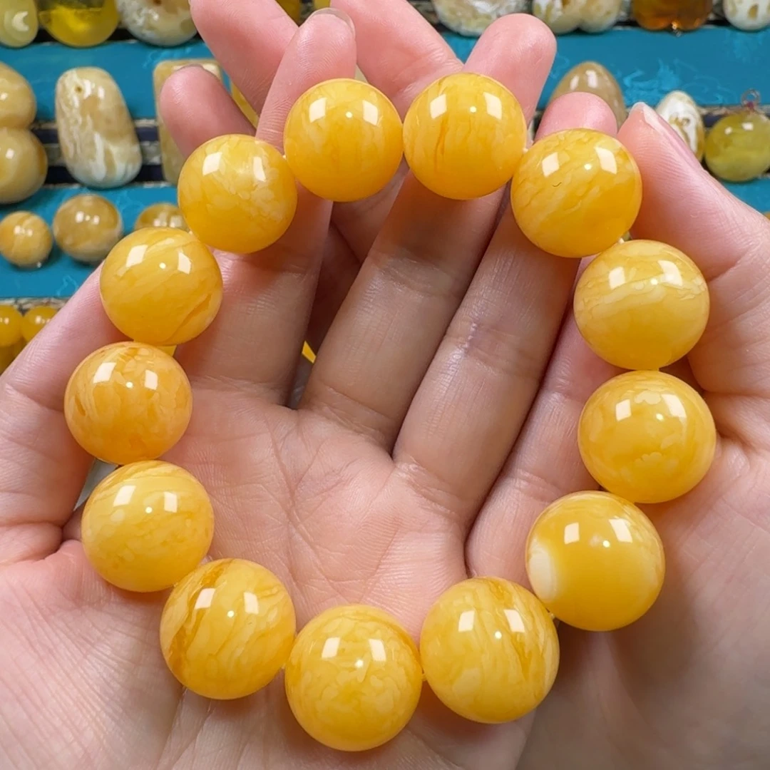 未镶嵌琥珀手链蜜蜡