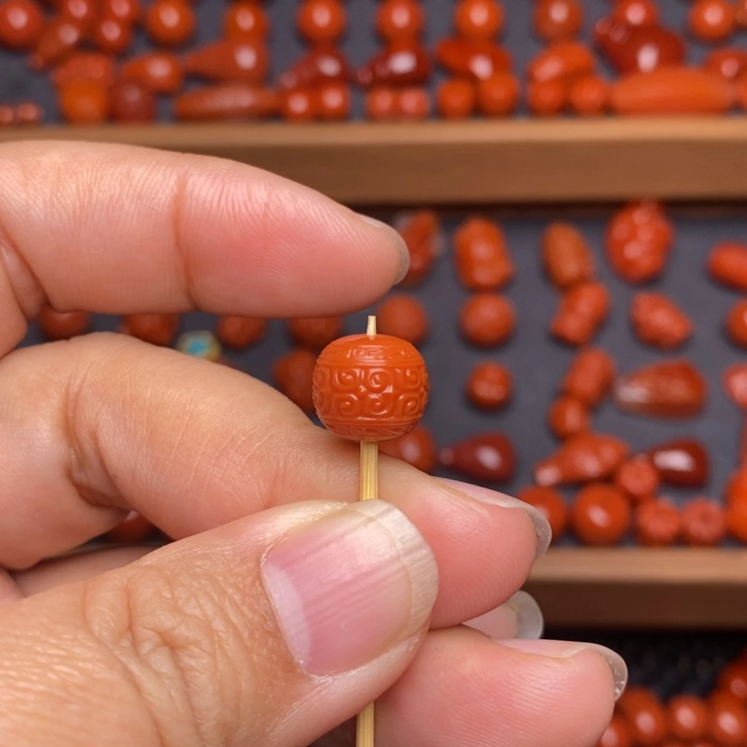 南红玛瑙配饰未镶嵌保山回纹老型卡10