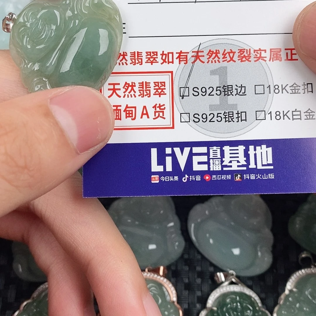 翡翠银S925镶嵌颈饰