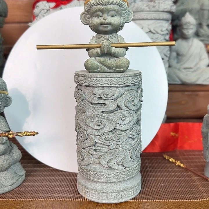 石材悟空+祥云柱