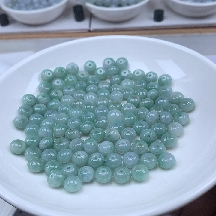翡翠散珠翡翠卡8*5加30颗