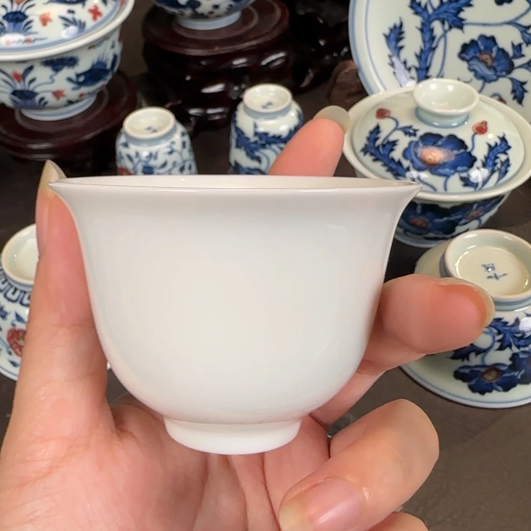 景德镇白胎铃铛杯杯
