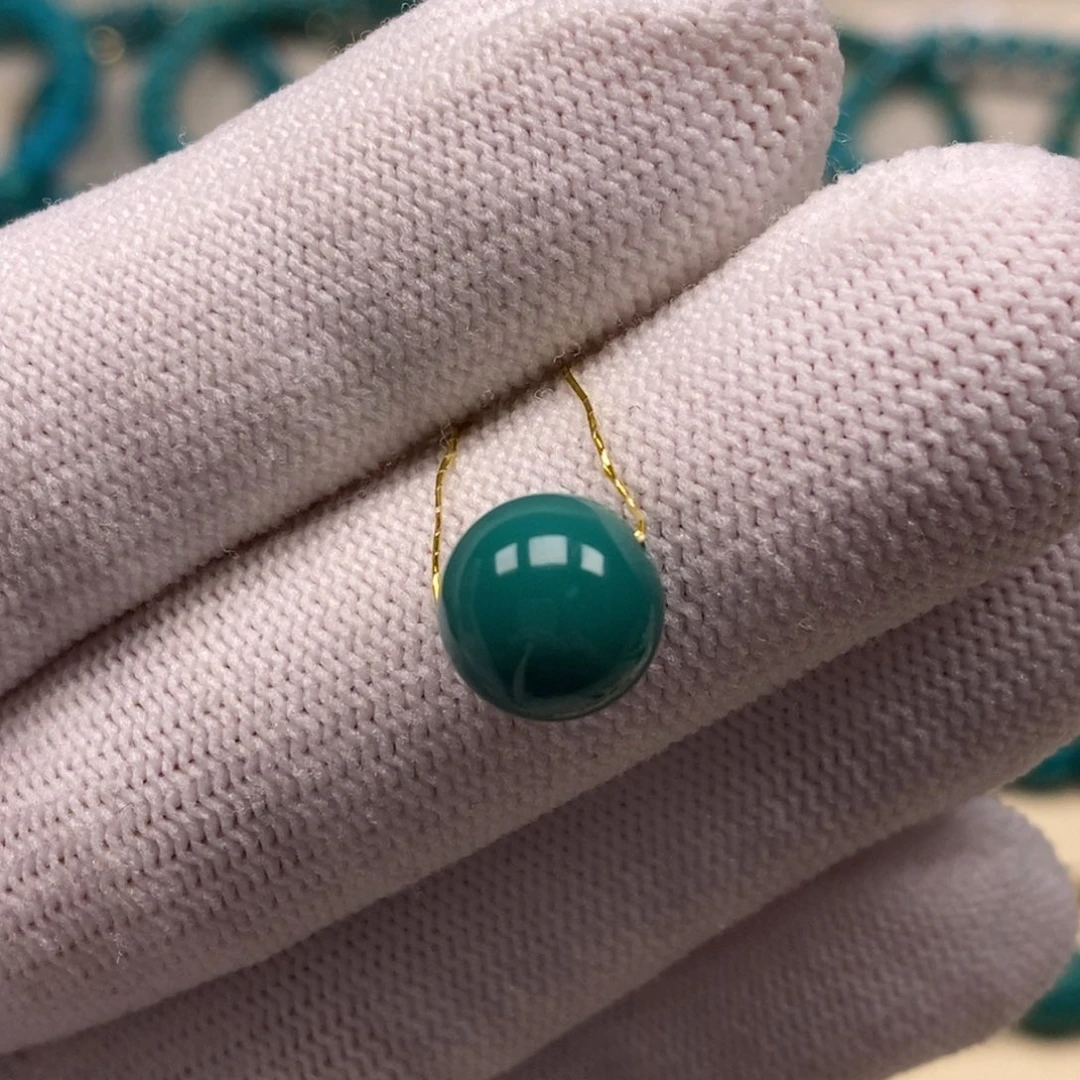 未镶嵌绿松石圆珠Aa1002//9.6mm