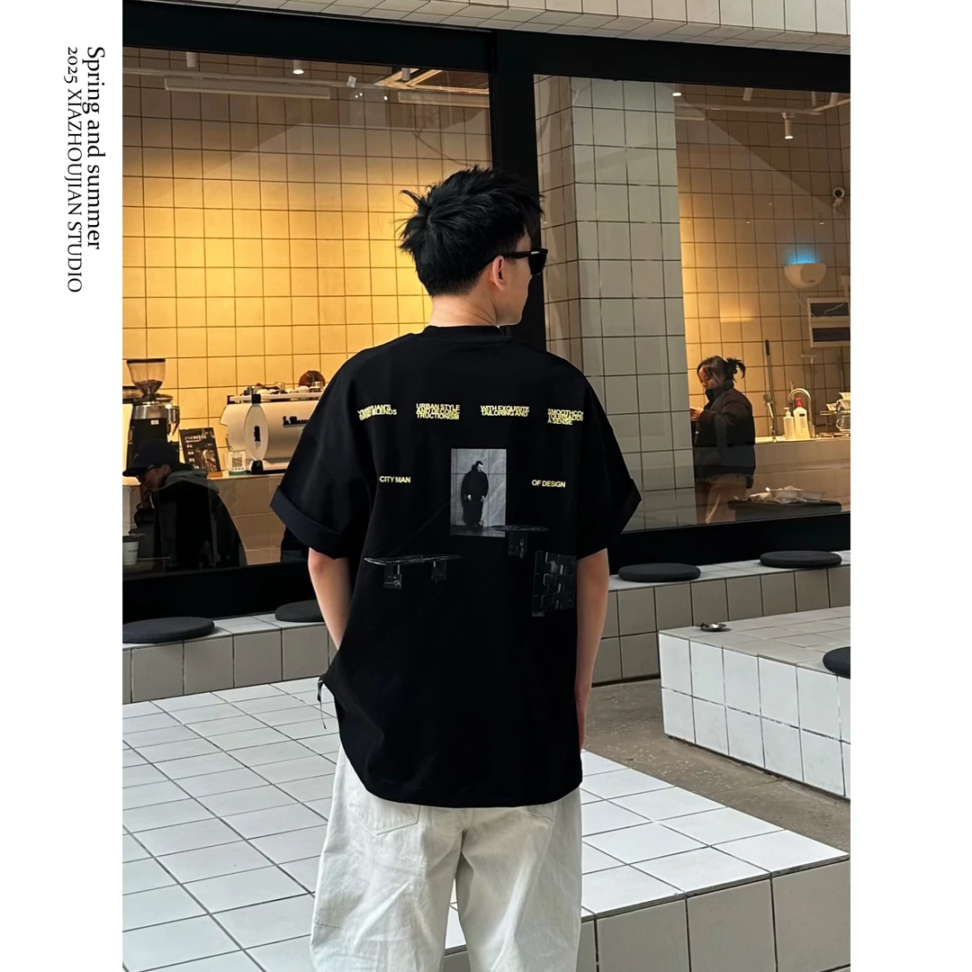 【譚星】25S/S ’‘极简主义’‘ 定纺埃及全棉TEE 手工磨烂工艺短袖