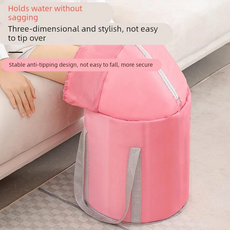 泡脚桶家用加厚养生可折叠过小腿泡脚袋便携保温排湿排寒洗脚足浴